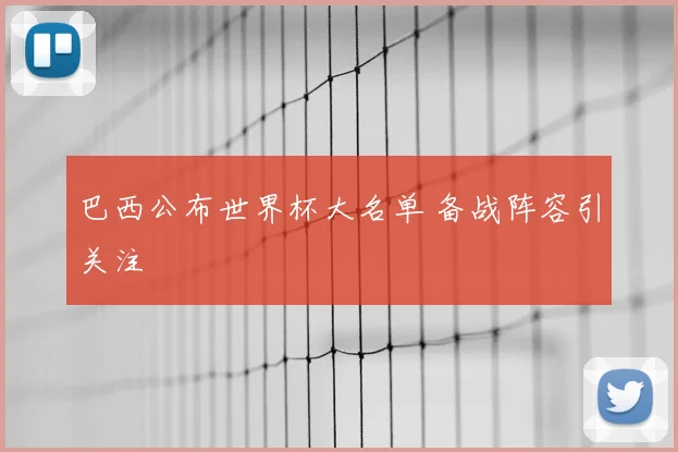巴西公布世界杯大名单 备战阵容引关注
